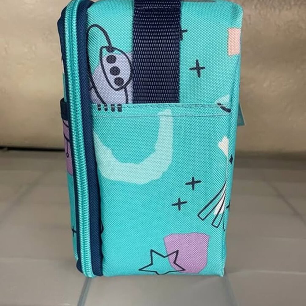 New Cat & Jack Kid's Insulated Zippered Lunch Tote in Cool Pastel Space Colors. - Picture 5 of 5